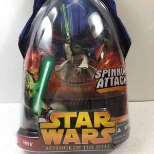 Star Wars - Revenge Of The Sith - Spinning Attack 2” Yoda #26 - New W/Box Damge